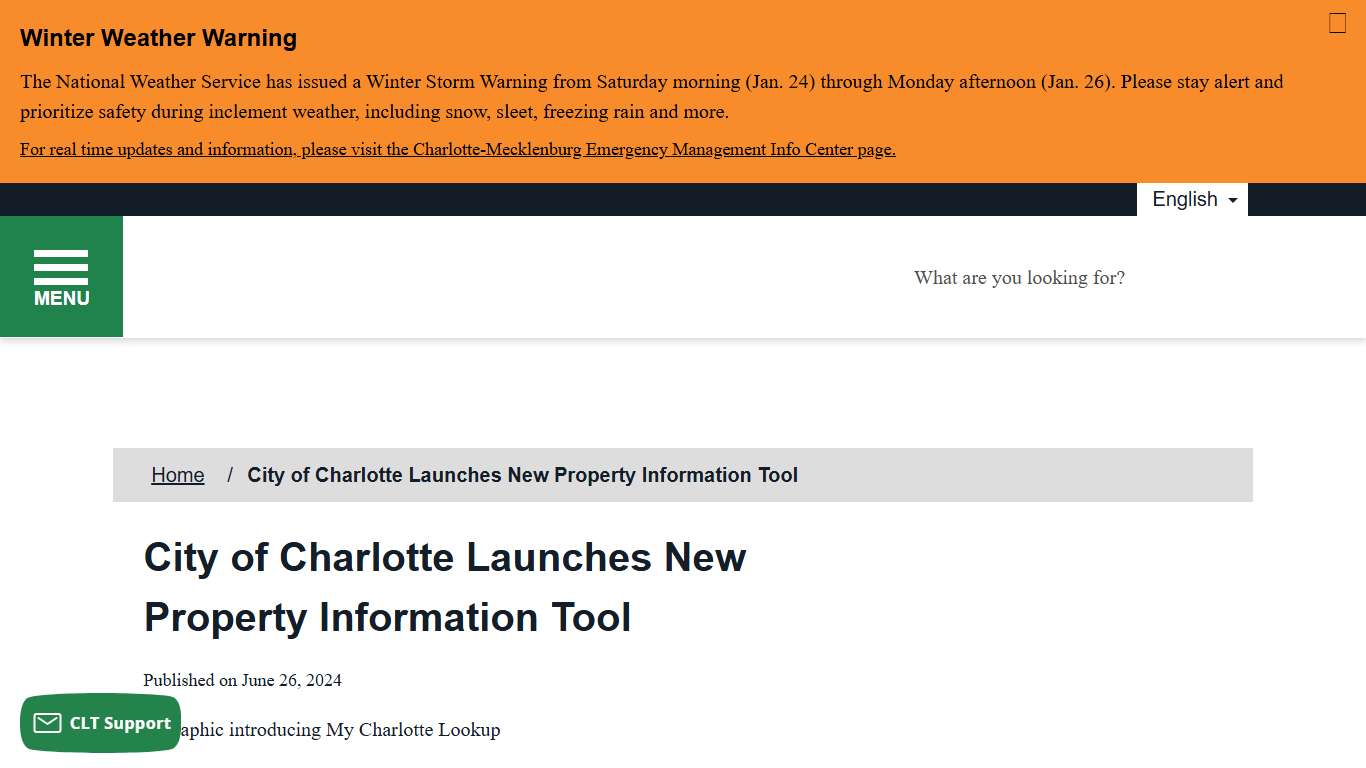 City of Charlotte Launches New Property Information Tool - City of Charlotte